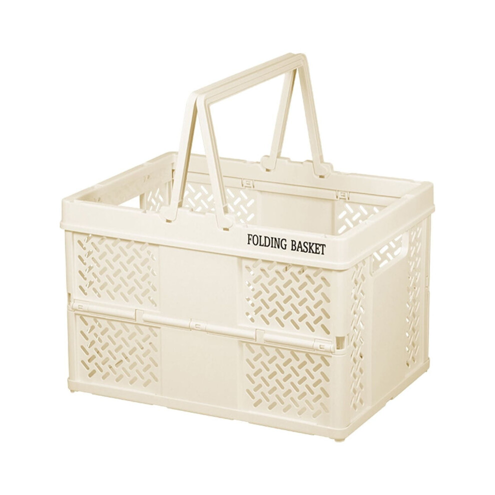 Foldable Latch Storage Bin with Handle Stackable Plastic
