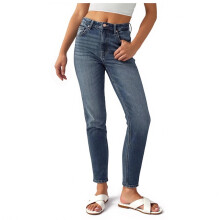 Jeggings vaqueros ajustados de talle alto para mujer, de mezclilla de algodón.