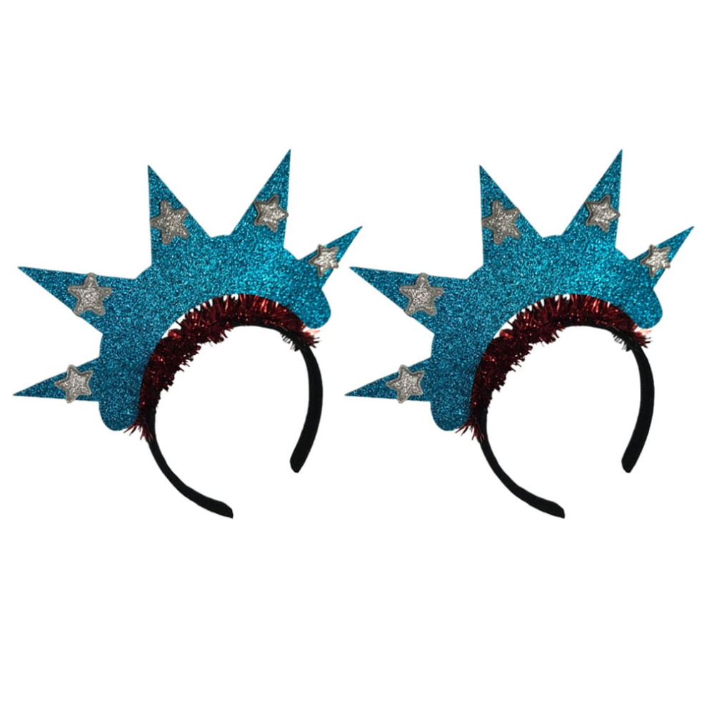 Statue of Liberty headband sky-blue 2 pcs 9.4x9.4 in