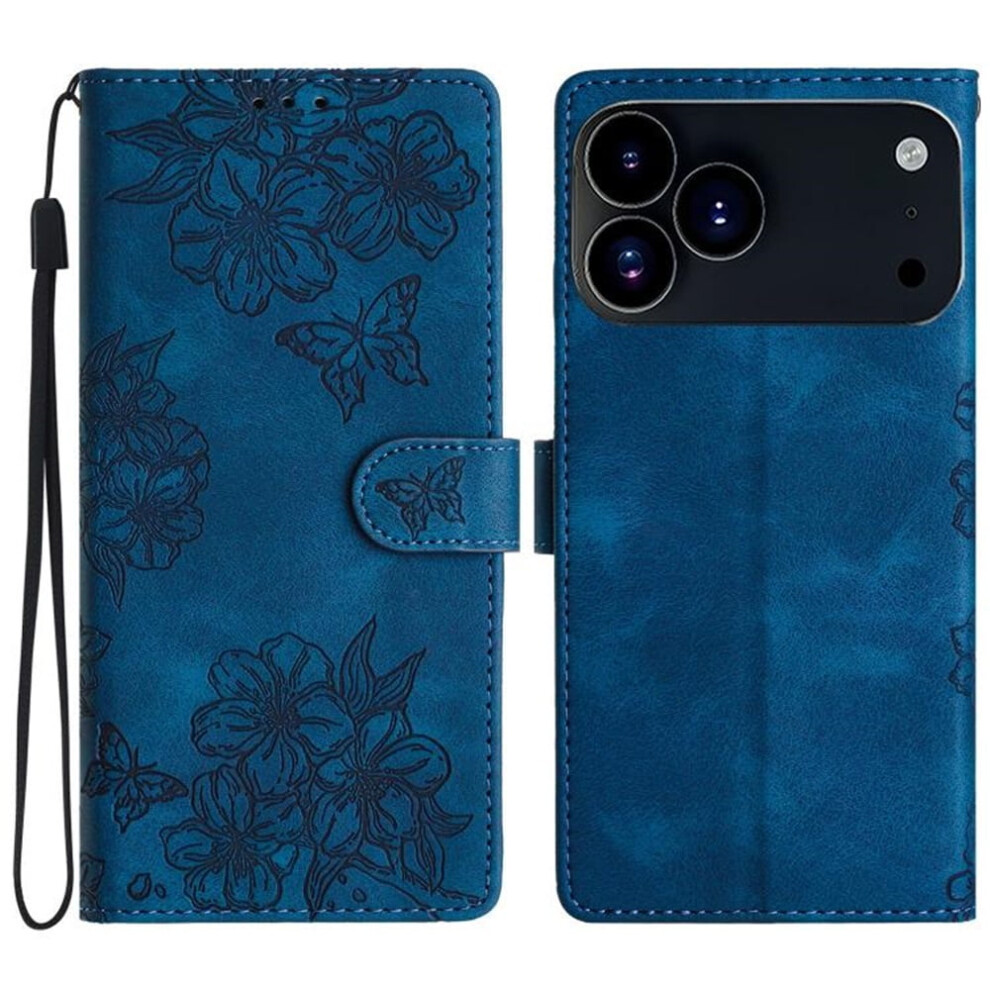 Iphone 17 Pro Max Leather Flip Wallet Case Blue 9165521188918