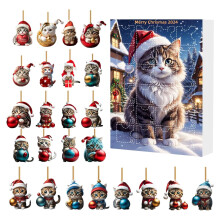 Christmas Advent Calendar 2025 with 24 Animal Ornaments