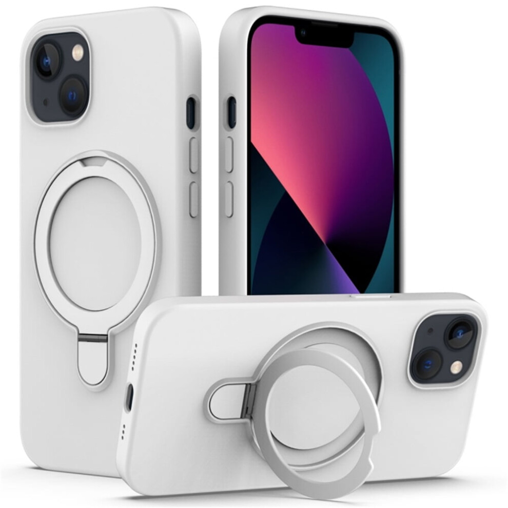 Magnetic Liquid Silicone Case For Iphone 14 Plus White 9165521188703