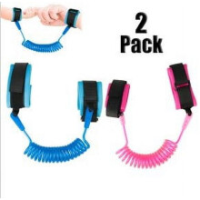 Child safety wrist leash with hook and loop, 2 pack