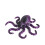 3D Printed Octopus Figurine Black Purple 27cm with Movable 1
