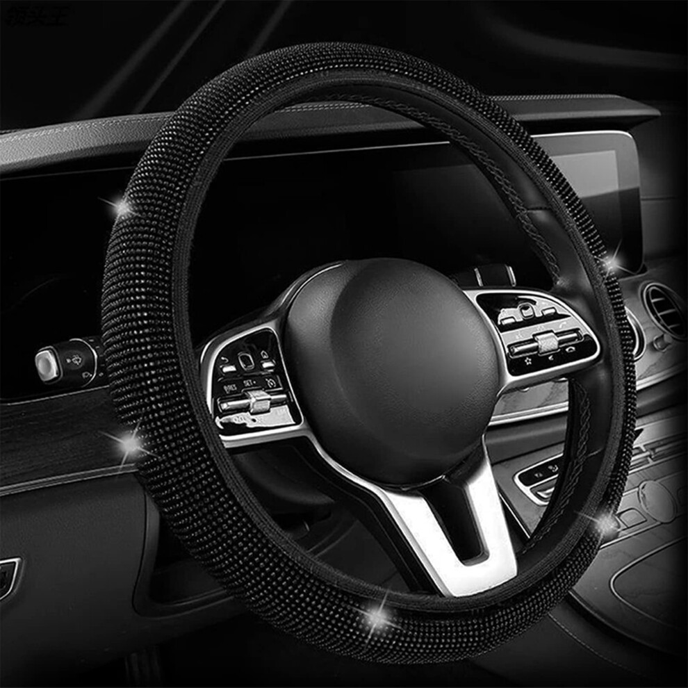 Steering Wheel Cover Rhinestone Crystal 14-15 Inches 9170372634248