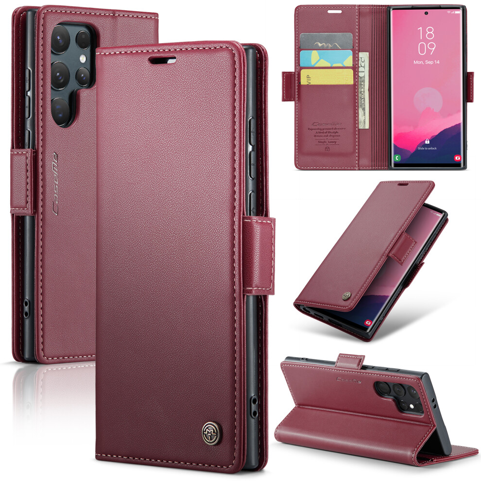 Caseme Leather Wallet Case For Samsung Galaxy S24 Ultra 5G 9170372634576