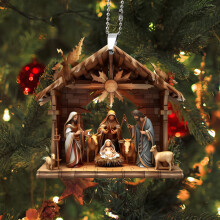 AuroraX Acrylic Christmas Nativity Set 2025