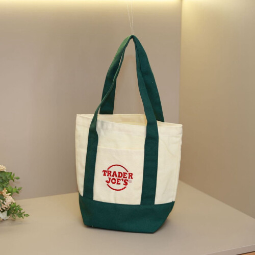 Mini plátěné tašky Trader Joe's, lehké opakovaně použitelné tašky