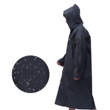 Pretyzoom reusable black raincoat poncho set for riding or
