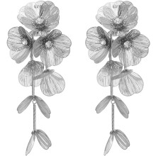 Flower Dangle Drop Earrings for Women Gold 1 Pair