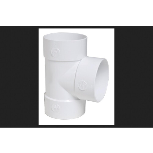 PVC Straight Tee 3 in Hub x 3 in Diameter