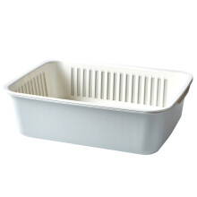 Panier égouttoir en plastique double couche pour fruits et légumes
