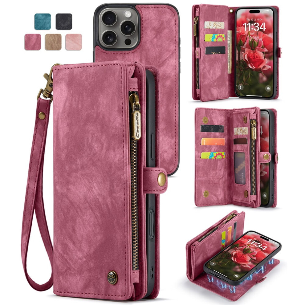 Caseme Leather Wallet Case For Iphone 16 Pro Maxâ2-In-1 9165521181001