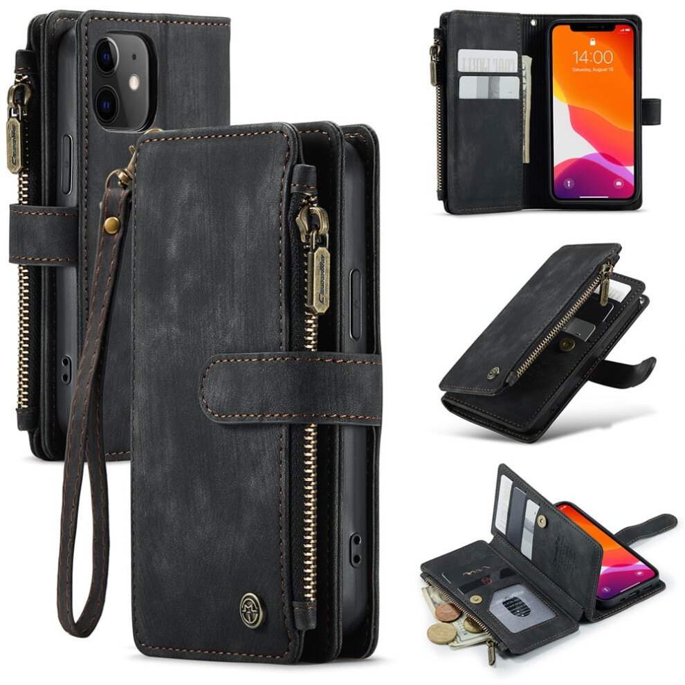 Caseme Iphone 12 Mini Wallet Case Pu Leather Black 9165521194322