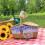 Vintage Picknickkorb aus Weide mit Innenfutter und Holzdeckel 5