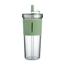 Gobelet de voyage en acrylique transparent à double paroi isolée de 590 ml (20 oz).