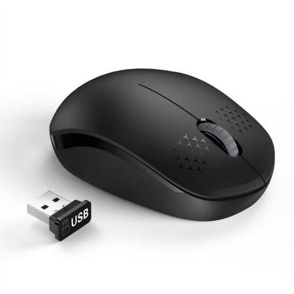 Wireless Optical Mouse 2.4G Silent-Click Mini Mouse Black 9180435682284
