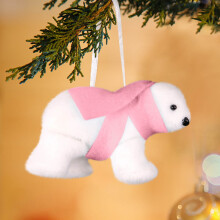 White Bear Christmas Ornaments Tree Decorations 12 pcs