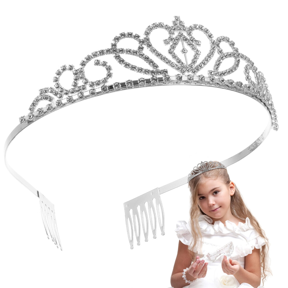 Wedding Hair Barrettes Silver Alloy Rhinestone 1 Piece