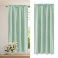 Blackout Curtains Heat Insulation Soundproof Green 2 Pack