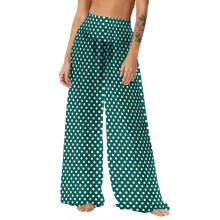 Women's Bohemian Chiffon Beach Pants Lightweight Wide Leg