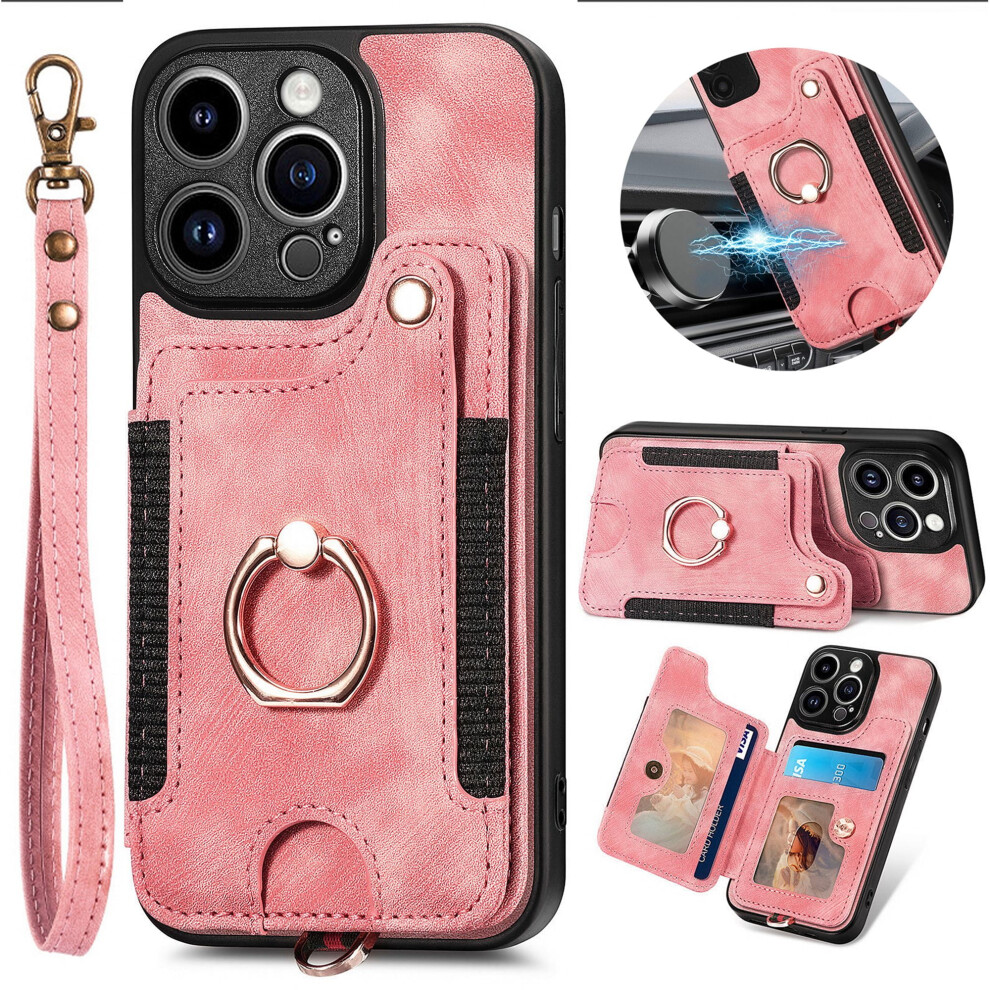 Iphone 14 Pro Max Wallet Case With Card Holder Ring Stand 9087558919795