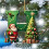 Santa Claus Initial Pendant H with Christmas Tree Green 4