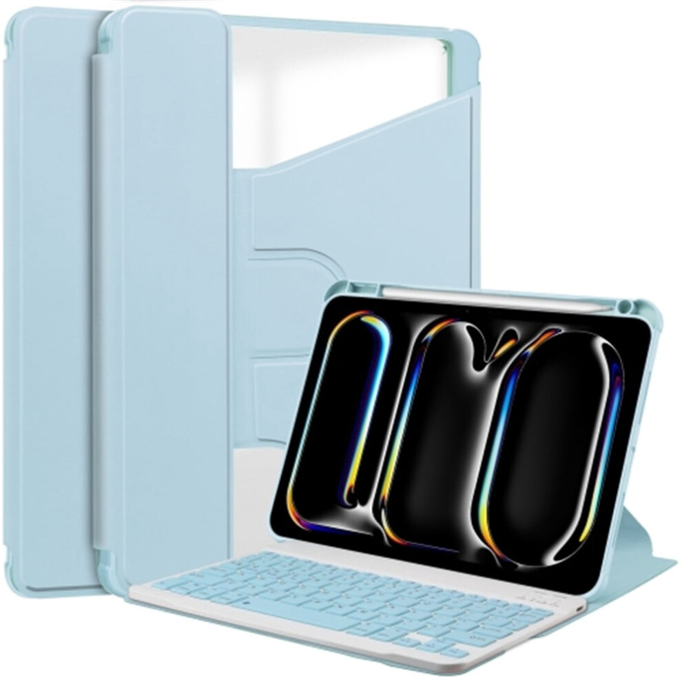 Ipad Pro 11 (2024) Smart Leather Case With Keyboard, Sky 9180435689498