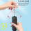 Self-Defense Flashlight Keychain Outdoor Alarm Black 8