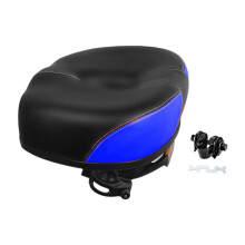 Electric Bike Saddle PU Leather Breathable Hollow Blue
