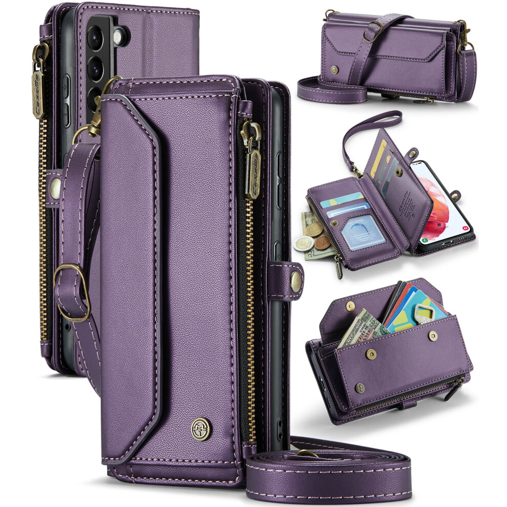 Caseme Leather Wallet Case For Samsung Galaxy S21 6.2 Inch 9087558926496