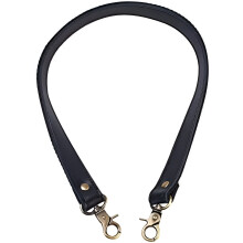 Genuine Leather Purse Handles 22.8 inches Black 2 pcs