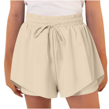 Girls Quick Dry Athletic Shorts Khaki Size 5T
