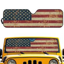 Vintage US Flag Sun Visor for Jeep Wrangler – Aluminum