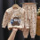 Ensemble pyjama 2 pièces en coton mélangé imprimé ours 2
