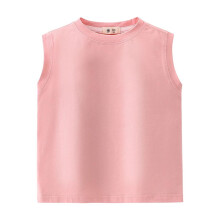 Kids Tank Top Round Neck Sleeveless Solid Summer Top