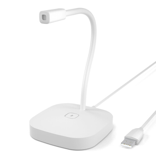 USB kondenzátor mikrofon, hideg fehér, állítható nyaknémítóval 1