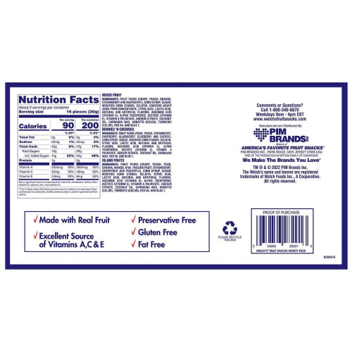 Fruit Snacks Variety Pack 2.25 oz 20 count 2