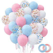 Colorful Latex Balloons Set for Gender Reveal Party Decor
