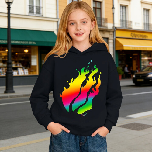 YUEHUA Kids Flame Hoodie Lightweight Pullover Sweatshirt 2