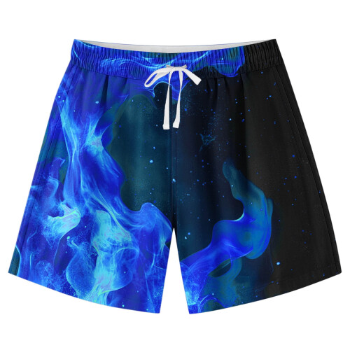 Boys swim trunks quick dry blue 7-8 years
