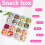 Boîte à bento réutilisable et empilable à 4 compartiments, lot de 2, beige 4