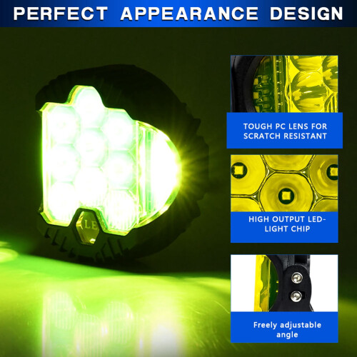 Refletor LED de trabalho 75W 15000LM 3 polegadas IP67 à prova d'água 1