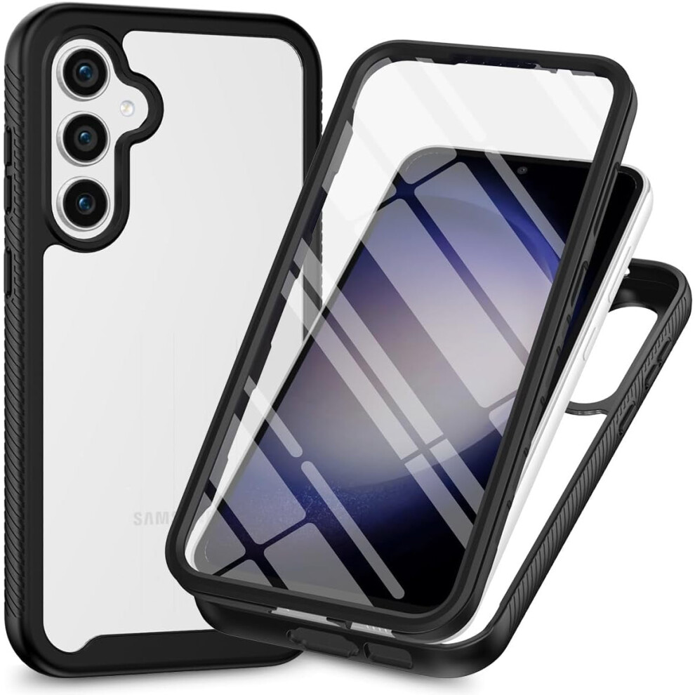 Slim Rugged Clear 3-In-1 Case For Galaxy A35 5G Black 9087558930554