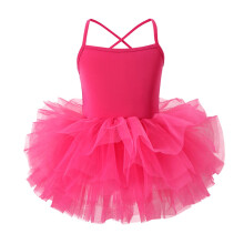 Toddler Ballet Leotard with Skirt for Girls, Nude Red, Size