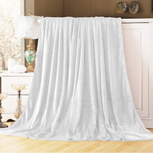 Super Soft Flannel Fleece Throw Blanket 40x60 inches White