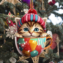 Acrylic Christmas Tree Ornament 2025 Hanging Pendant