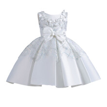 Girls' Sleeveless Princess Gown White Size 90