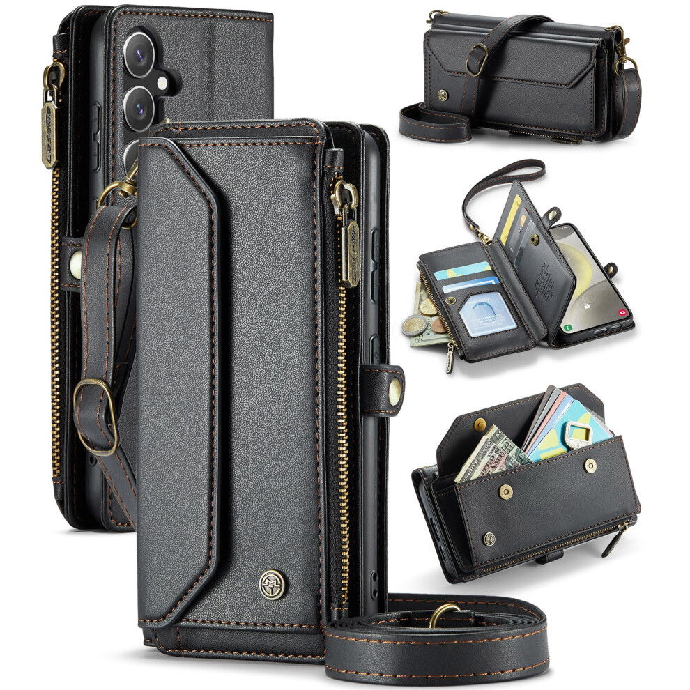 Caseme Leather Wallet Case For Samsung Galaxy S24 6.2 Inch 9087558918644