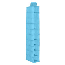 Hanging Shoe Organizer Blue 10-Shelf